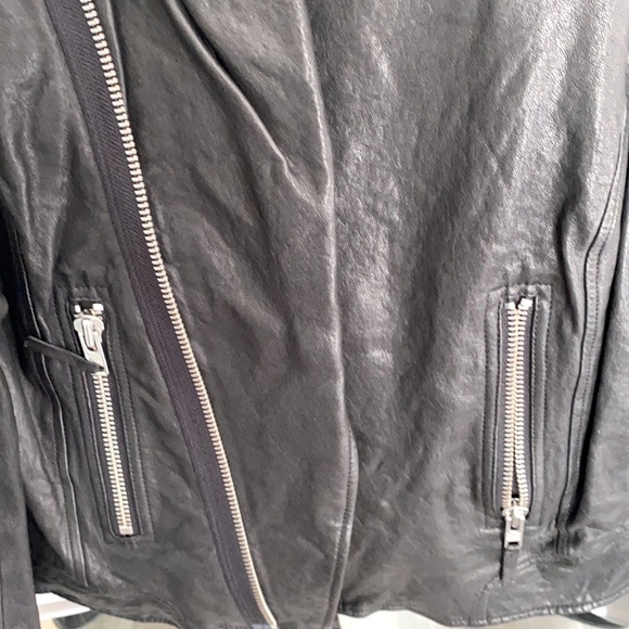 True religion Ladies Moto Vegan Leather Jacket - Size Large - Picture 3 of 5